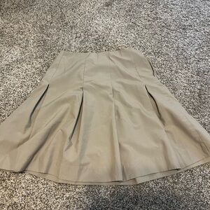Tan Pleated Skirt
